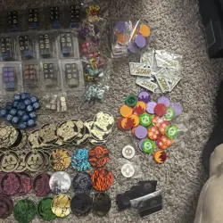 Pokemon TCG Accessory Unique Lot - Coins - Markers - Dice - Pins Tons And Tons - Image 2
