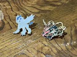 Official Pokemon Enamel Pins Lot - Shiny Mega Rayquaza & Mega Absol - Image 1