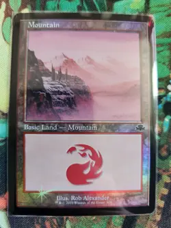 Mountain NM Foil Retro Frame Dominaria Remastered MTG FREE SHIPPING - Image 1