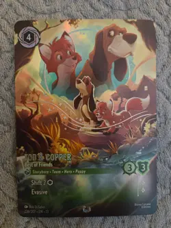 Enchanted Tod & Copper Best of Friends NM Disney Lorcana Attack Vine Emerald x1 - Image 3