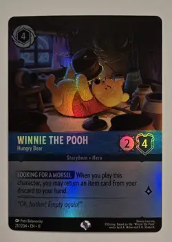 Disney Lorcana Winnie the Pooh Hungry Bear 217/204 | EPIC FOIL | WINTERSPELL - Image 1