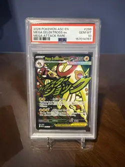 2026 POKEMON ASC EN-ASCENDED HEROES MEGA ATTACK RARE MEGA EELEKTROSS EX PSA 10 - Image 1
