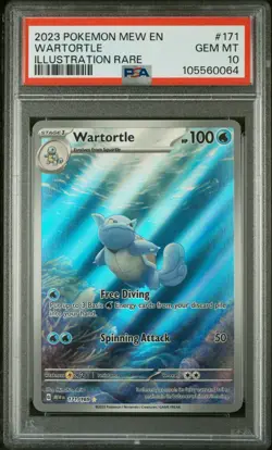 Pokemon PSA 10 2023 SV Scarlet & Violet 151 Wartortle IR Holo 171/165 - Image 1