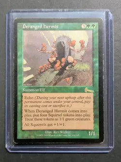 MTG DERANGED HERMIT Urza's Legacy Vintage CCG MP - Image 1