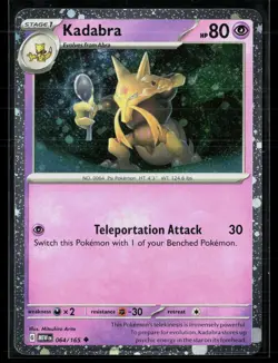 Kadabra (Cosmos Holo) 064/165 Promo 151 Pokemon NM - Image 1