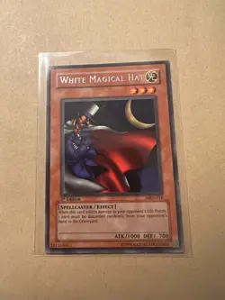 YuGiOh! White Magical Hat MRD-016 1st Edition Rare NM - Image 1