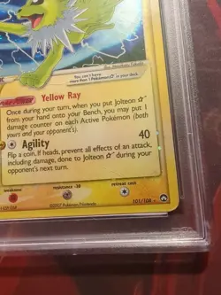 2007 POKEMON EX POWER KEEPERS GOLD STAR 101/108 JOLTEON HOLO PSA 1 - Image 5