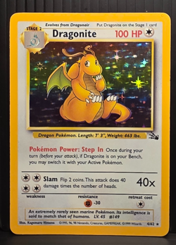 Pokemon TCG - Dragonite 4/62 Fossil Holo Rare 1999 Vintage - Image 1