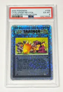 2002 POKEMON LEGENDARY COLLECTION #106 CHALLENGE!REVERSE FOIL HOLO PSA 6 106/110 - Image 1