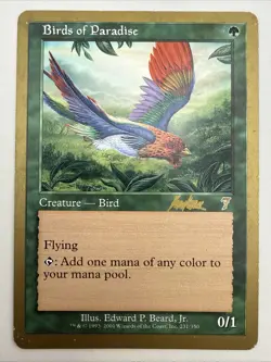 Birds of Paradise x1 MTG World Championship Decks 1x Magic Good Heavy Play HP - Image 1