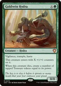 x1 Goldvein Hydra M MTG Commander: Secrets of Strixhaven M/NM, English - Image 1