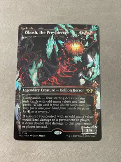 HALO FOIL - MTG Obosh, the Preypiercer 184 March of the Machine Rare NM - Image 1