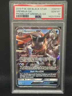 2019 Pokemon Greninja GX SM197 PSA 10 Sm Holo Black Star Promo Detective Pikachu - Image 1