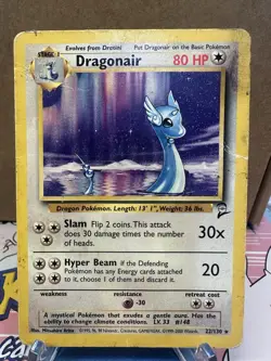 WoTC Nintendo Pokemon TCG Dragonair 22/130 HP/DMG Base Set 2 Regular English - Image 1