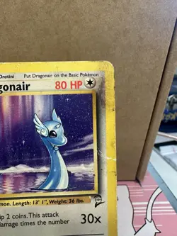 WoTC Nintendo Pokemon TCG Dragonair 22/130 HP/DMG Base Set 2 Regular English - Image 2
