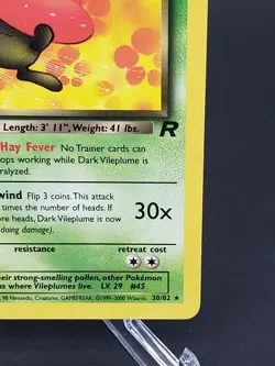 NM/Mint 1st Edition Dark Vileplume Team Rocket 30/82 Pokemon Rare WOTC Vintage - Image 4