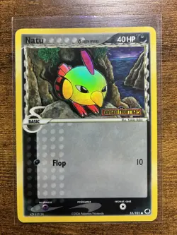 Natu Pokemon (2006) EX Dragon Frontiers - 55/101 Reverse Holo - Image 2