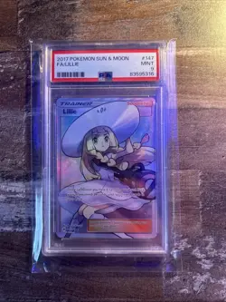 Pokemon TCG Lillie 147/149 Full Art 147 Sun & Moon Base Set MINT PSA 9 English - Image 1