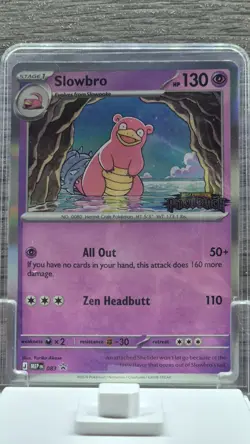 Pokemon TCG Slowbro MEP 083 Prerelease Promo Holo Pitch Black Stamped - Image 1