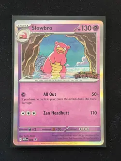 Pokemon TCG Slowbro MEP 083 Prerelease Promo Holo Pitch Black Stamped - Image 1