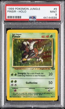 1999 POKEMON JUNGLE #9 PINSIR-HOLO PSA 9 - Image 1