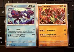 Pokemon TCG Groudon Kyogre Holo Rare Lot (2) Legendary Cards Various Sets NM - Image 1