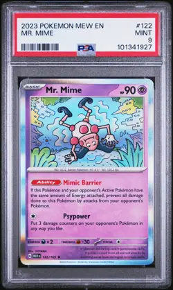 2023 POKEMON MEW EN-151 #122 MR. MIME PSA 9 - Image 1