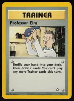 Professor Elm 096/111 Neo Genesis Pokemon TCG Card - Image 1