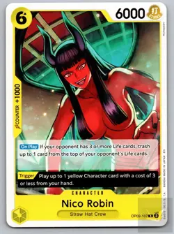Nico Robin (Nami Deck) OP09-107 Rare Learn Together Deck Set One Piece Near Mint - Image 1