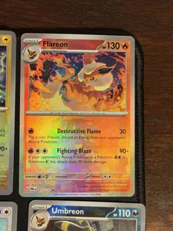Pokemon Prismatic Evolution - Complete Eeveelution Masterball Holo Set - 9 Cards - Image 4