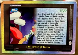 EP22 THE TOWER OF TERROR - BLUE LOGO - NON-HOLO - TOPPS POKEMON TV CARD - Image 2