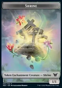 Magic The Gathering MTG SHRINE TOKEN Kamigawa Neon Dynasty NM Near Mint - Image 1