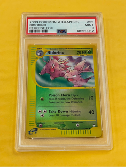 2003 Pokemon Aquapolis Nidorino Reverse Holo Foil #55/147 PSA 9 MINT - Image 1