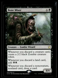 Magic: The Gathering Bone Miser Commander 2019 Rare 015/302 NM NONFOIL - Image 1