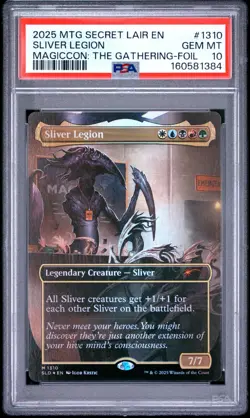 2025 MTG Secret Lair Magiccon: The Gathering Sliver Legion Foil PSA 10 - Image 1