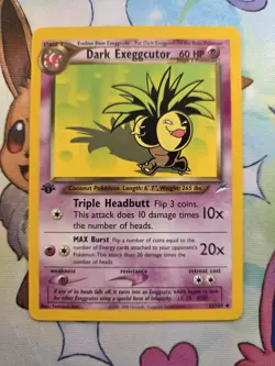 Pokemon TCG Dark Exeggcutor 1st Edition Neo Destiny 33/105 Regular NM - Image 2