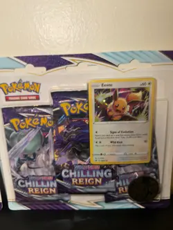 Pokemon TCG Chilling Reign 3 Pack Blister Eevee Promo Sealed (LOT OF 2) - Image 3
