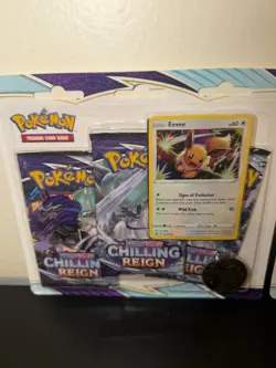 Pokemon TCG Chilling Reign 3 Pack Blister Eevee Promo Sealed (LOT OF 2) - Image 4