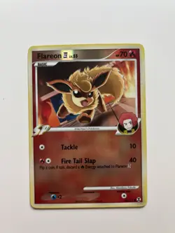Pokemon Company Flareon 60/111 Rising Rivals Reverse Holo SP English 2009 70 HP - Image 1