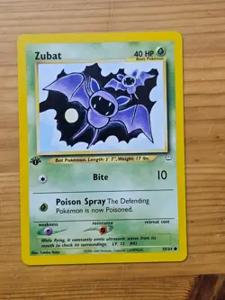 Pokemon TCG 59/64 Zubat 1st Edition Neo Revelation LP WOTC. - Image 1