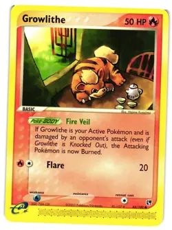 Pokemon TCG Growlithe 65/100 Common Sandstorm VLP - Image 1