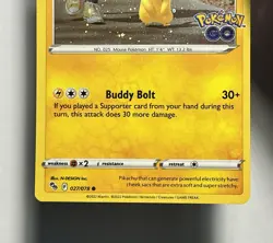 Pikachu 027/078 (NM) Cosmo Holo Sword & Shield: Pokemon Go Promo 2022 TCG - Image 5