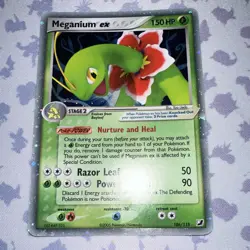 Pokemon TCG Meganium ex Holo Ultra Rare 150 HP 106/115 Unseen Forces 2005 - Image 1