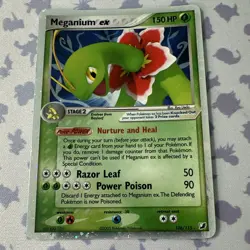 Pokemon TCG Meganium ex Holo Ultra Rare 150 HP 106/115 Unseen Forces 2005 - Image 2