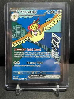 Pidgeot ex 225/197 Special Illustration Rare Pokemon 2023 SV Obsidian Flames NM - Image 1