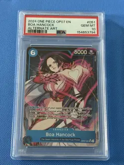 2024 One Piece OP07 EN #051 Boa Hancock Alternate Art PSA 10 GEM MINT - Image 1