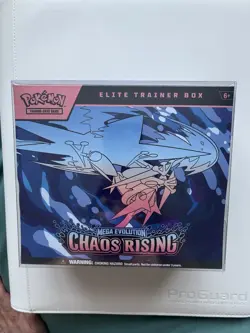 Pokemon TCG Mega Evolution Chaos Rising ETB New Factory Sealed with Plastic Box - Image 1