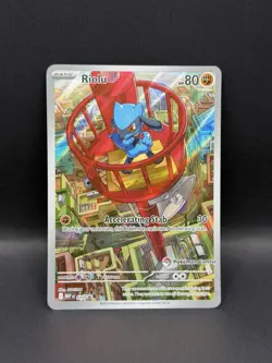 Riolu 010 POKEMON CENTER STAMP PROMO BLACK STAR HOLO Pokemon Mega Evolution ETB - Image 1