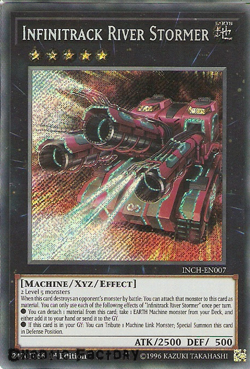 Yu-Gi-Oh! Infinitrack River Stormer INCH-EN007 Secret Rare 1st Edition NM - Image 1