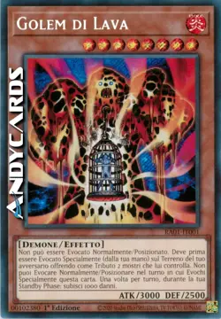 GOLEM DI LAVA • IT001 (Lava Golem) • Segreta • RA01 • 1Ed • Yugioh! • ANDYCARDS - Image 1